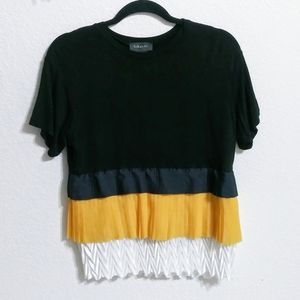 Black Gracia Brand Ruffle Tiered Top